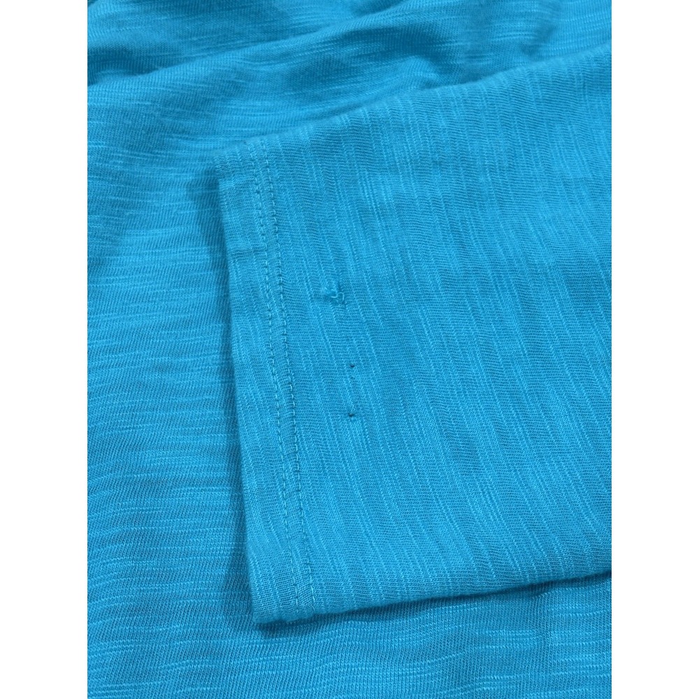 Chicos Ultimate Tee V-Neck 3/4 Sleeve T Shirt Size 2 US Large Turquoise Stretch - Picture 8 of 8